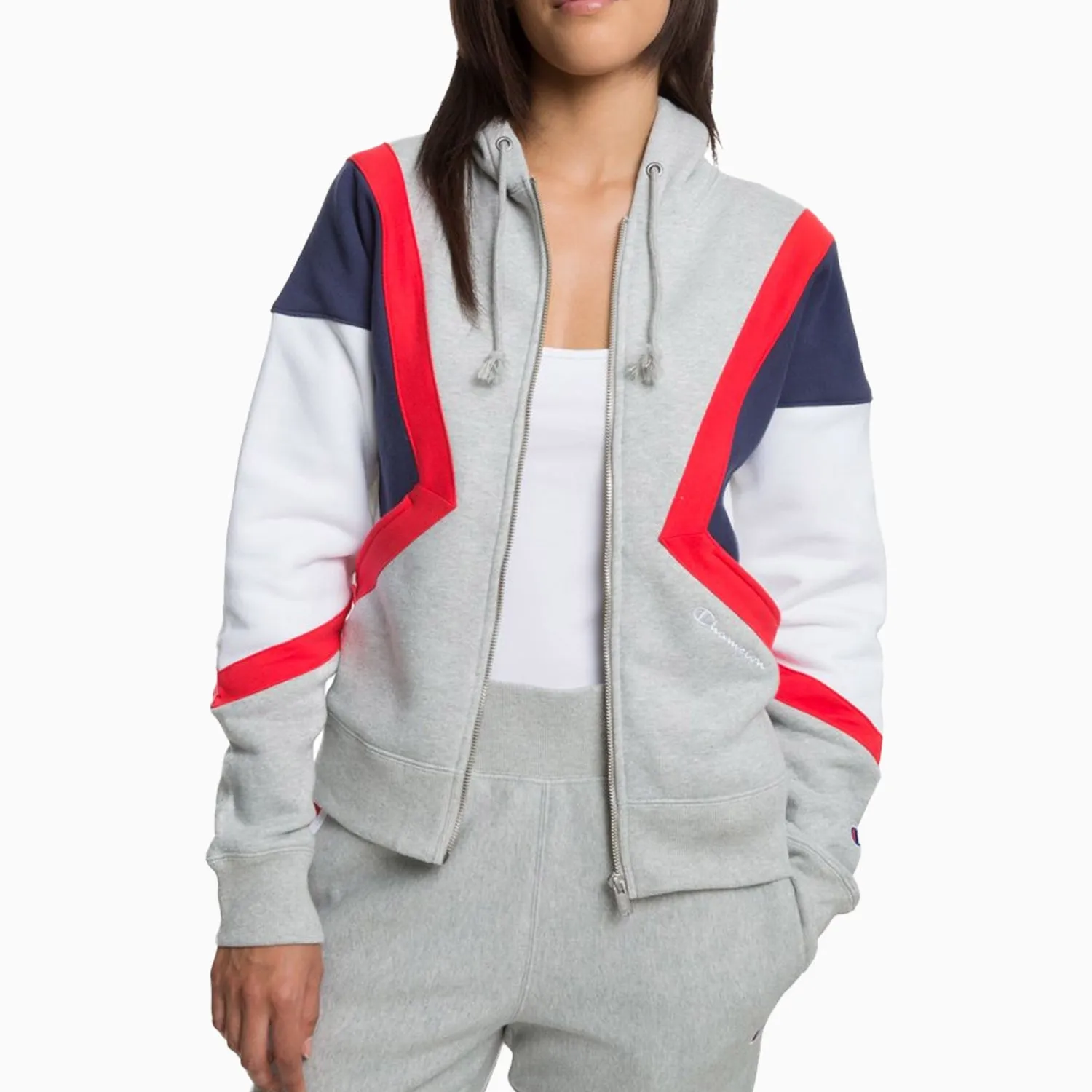 Women's Reverse Weave Colorblock Full Zip Hoodie