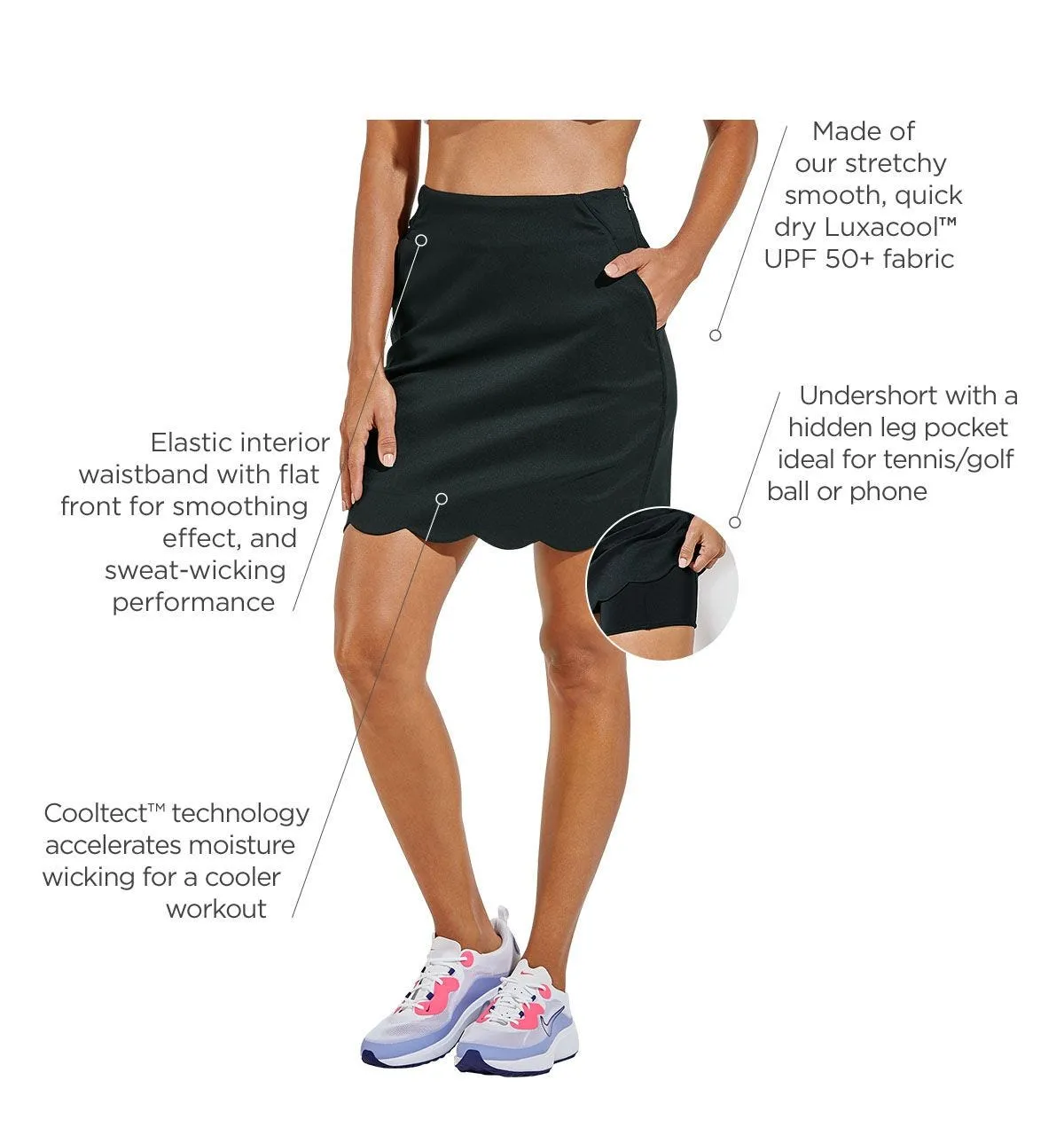 Women's Valorus Golf Skort  |  Black