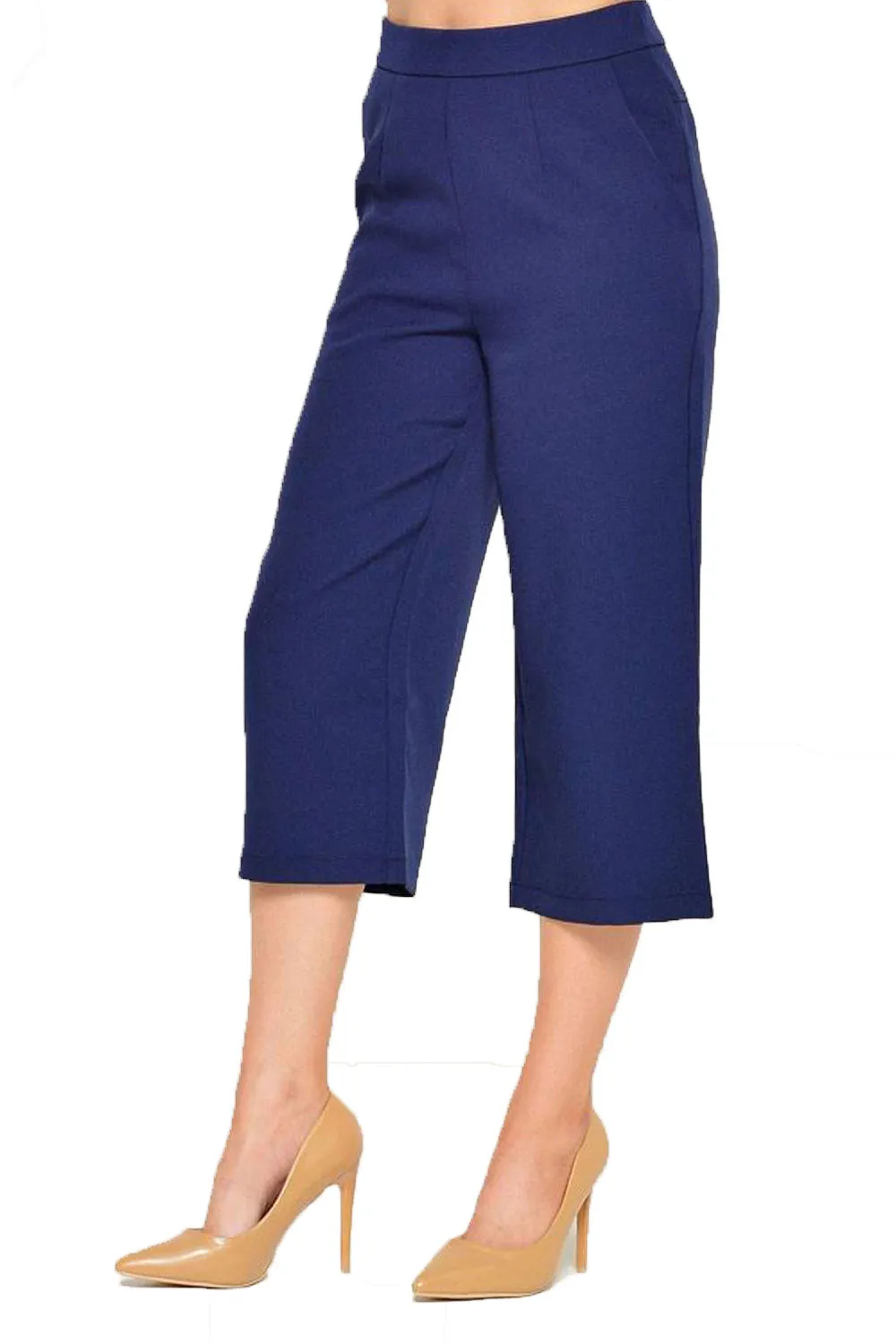 Womens Wide Leg Culottes Pants