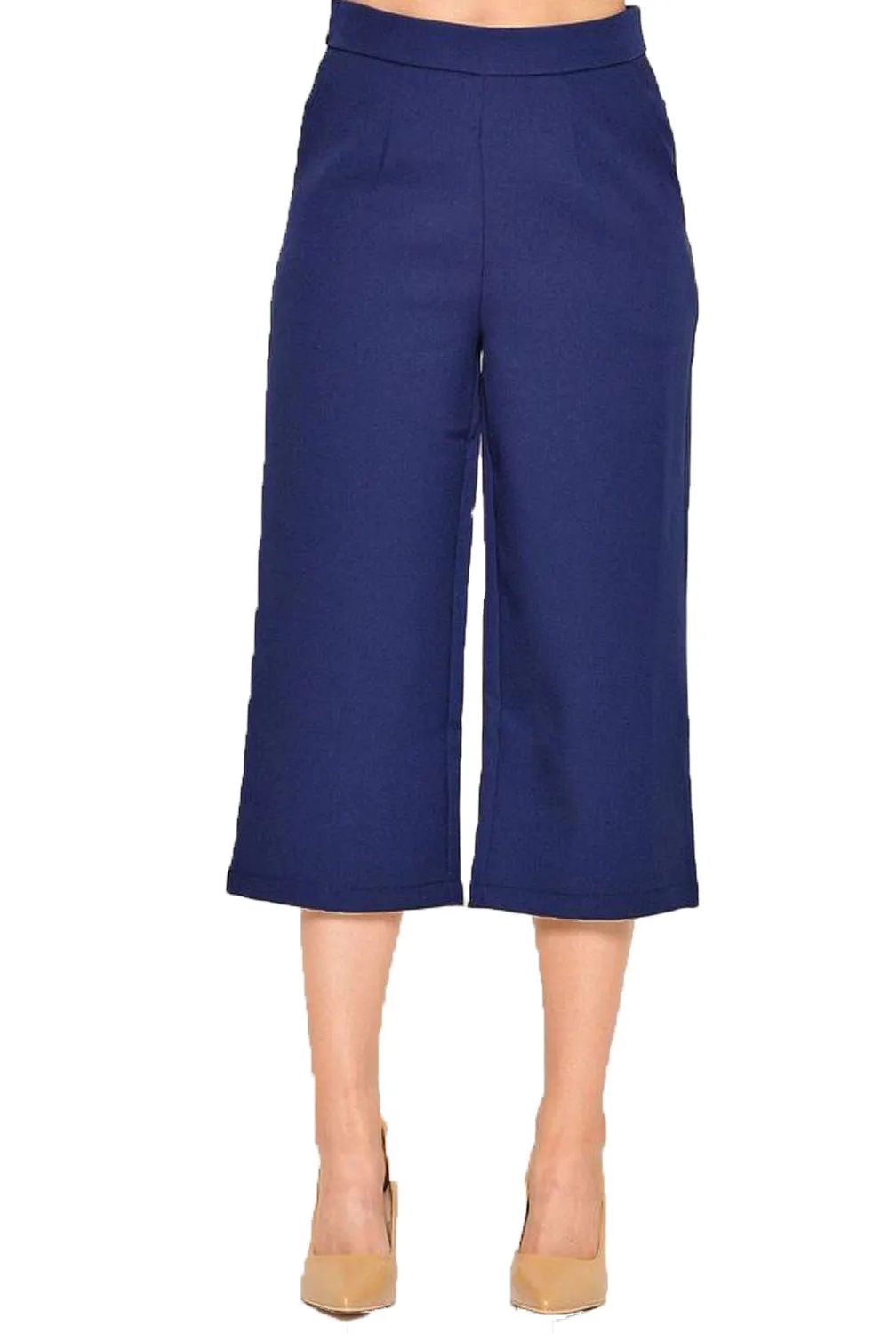 Womens Wide Leg Culottes Pants