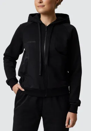 Women's Zipped Hoodie Memore | Black